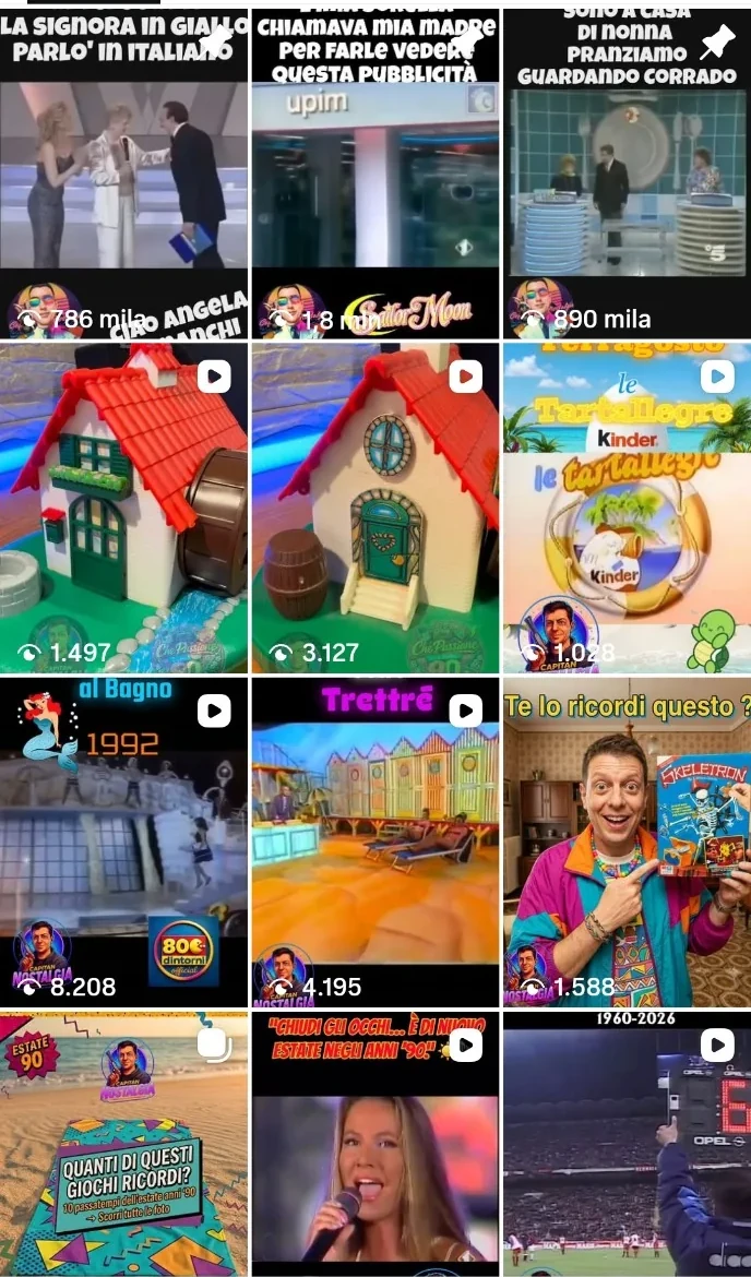 Screenshot contenuti Capitan Nostalgia