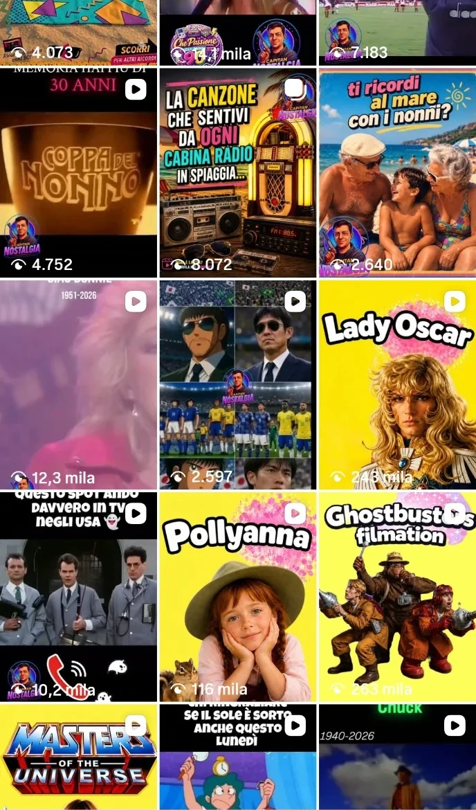 Screenshot contenuti Capitan Nostalgia