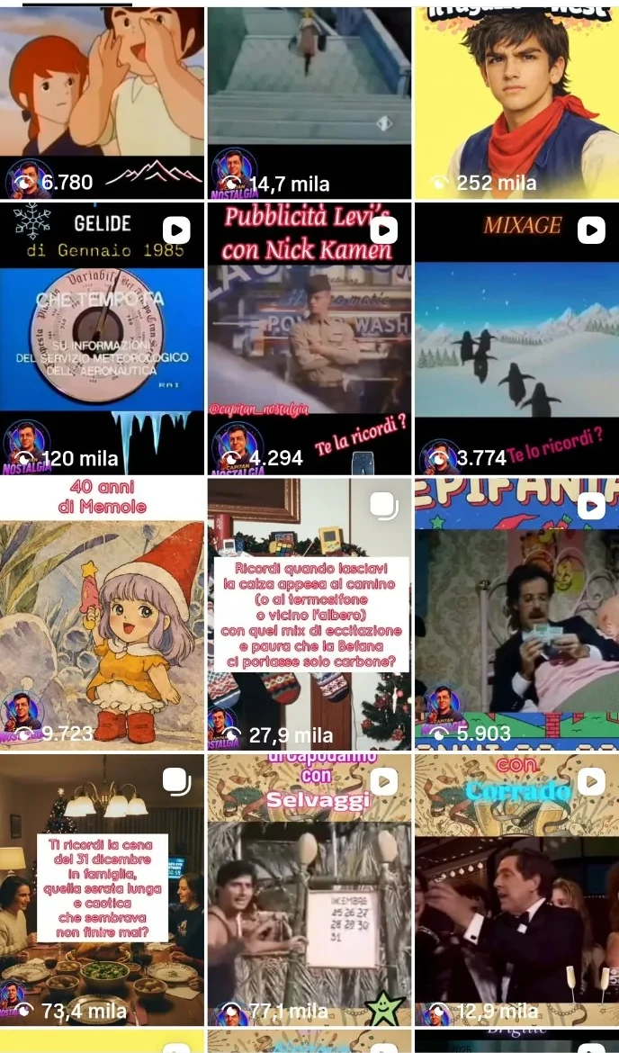 Screenshot contenuti Capitan Nostalgia
